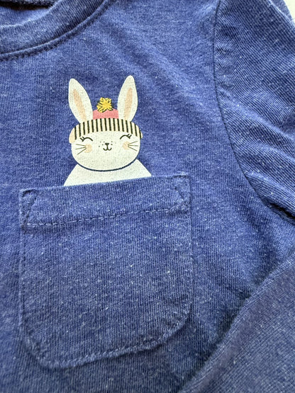 Old Navy Navy Bunny Pocket Long Sleeve 3T