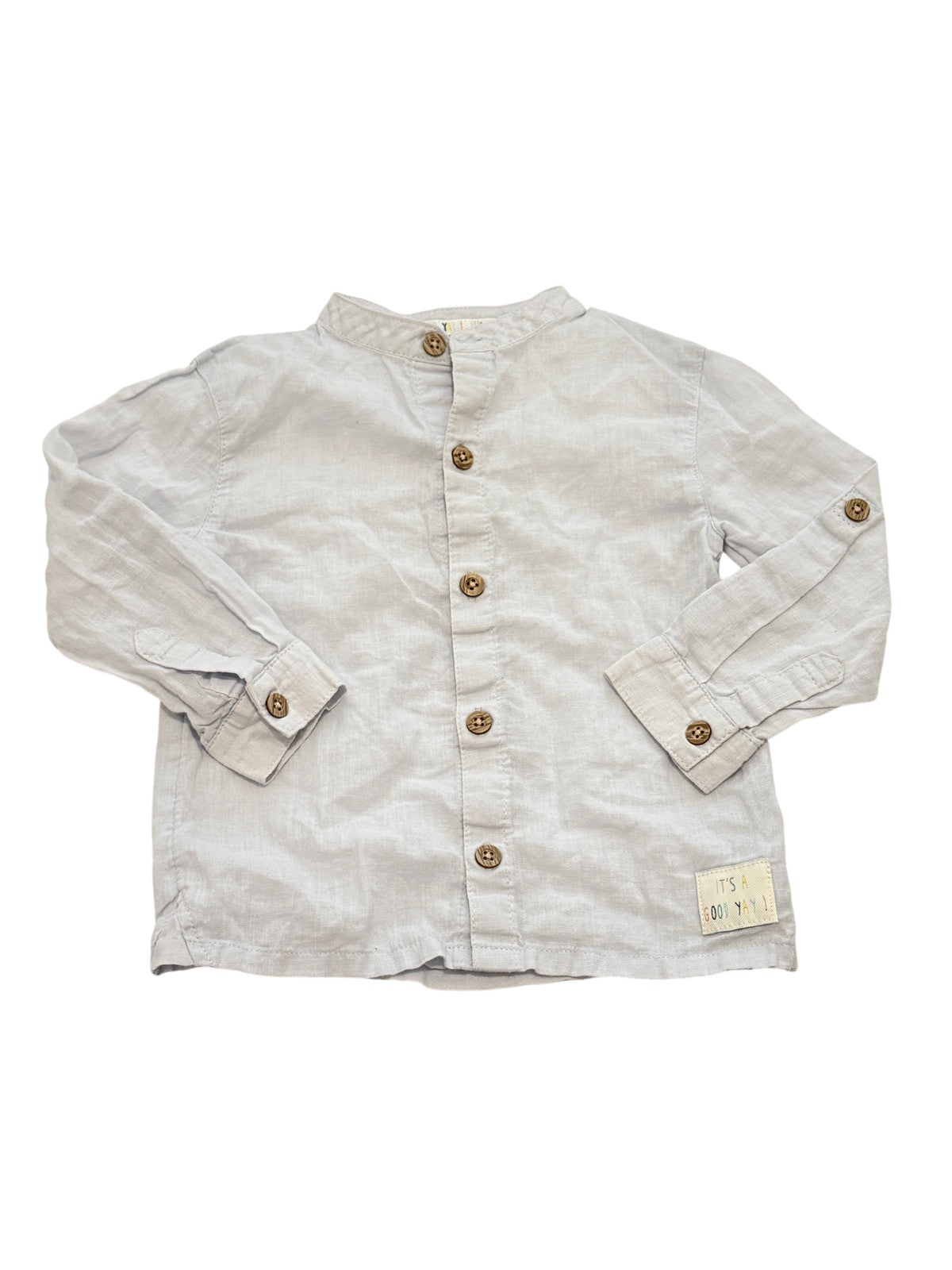 Leigh Tucker Willow Blue Linen Shirt 18-23M