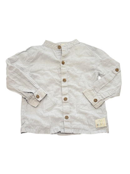 Leigh Tucker Willow Blue Linen Shirt 18-23M