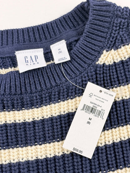 NWT - Gap Kids Navy Striped Sweater Size M (8) 8