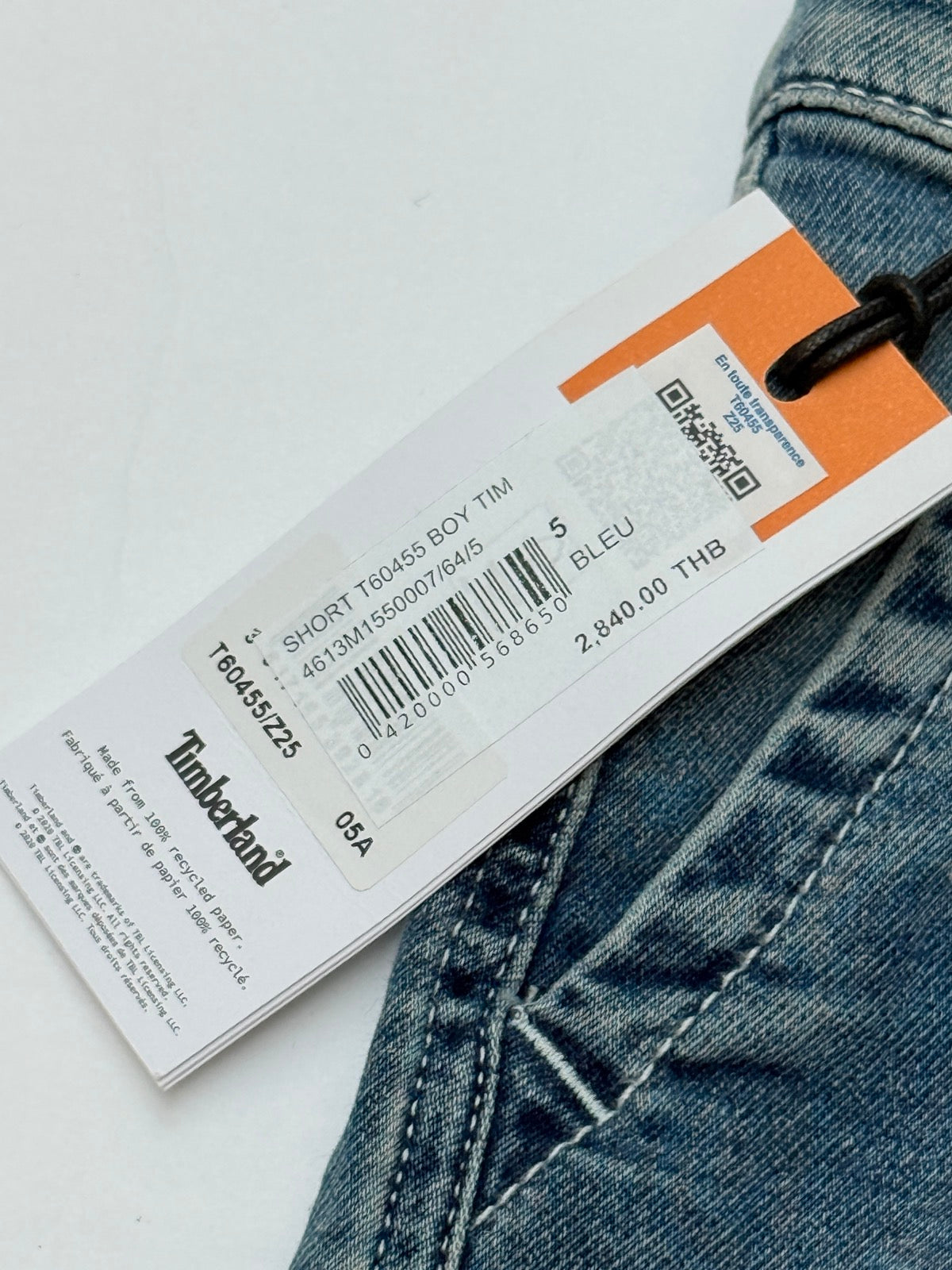 NWT - Timberland Denim Jean Shorts Size 5
