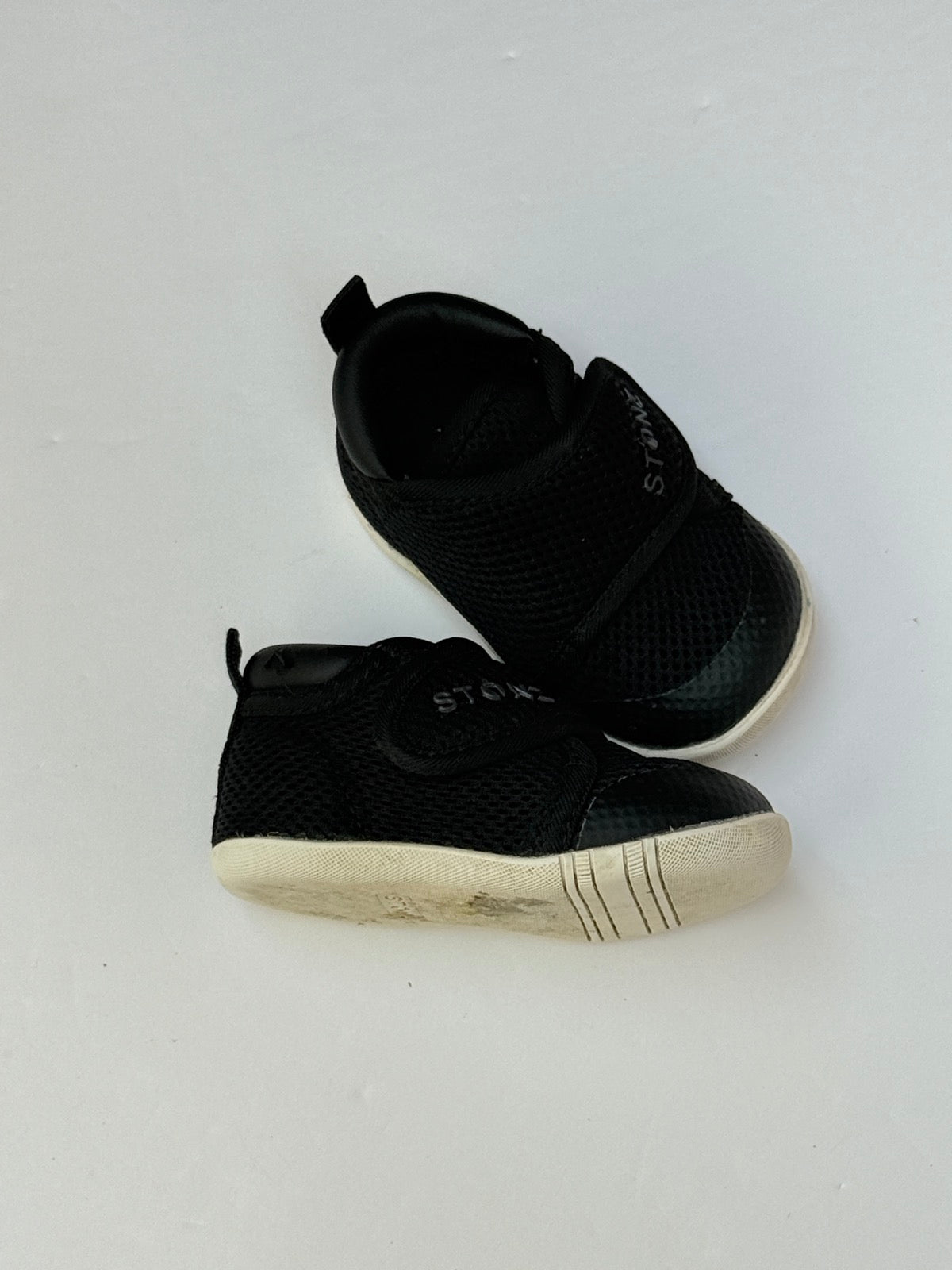 Stonz Black Mesh Sneakers 6-12M
