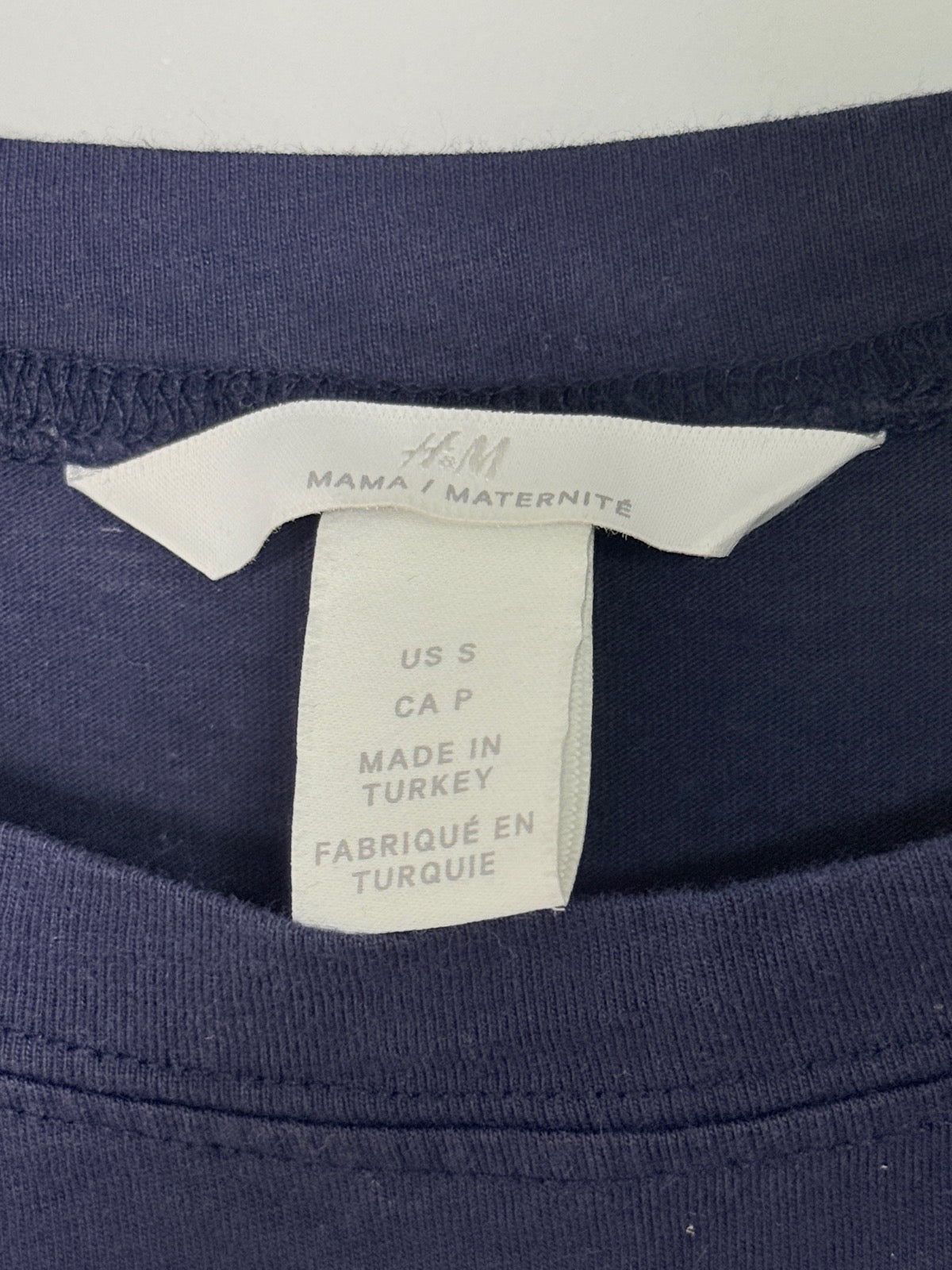 H&M Mama Navy Button T-Shirt Size S