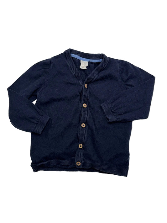 H&M Navy Button-Up Cardigan Sweater 12-18m