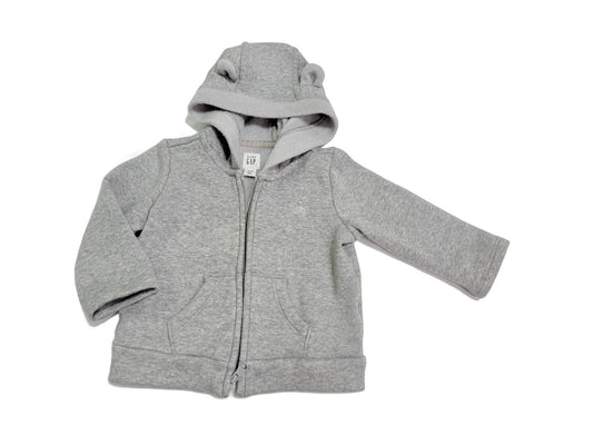 Baby Gap Gray Zip Hoodie 6-12m