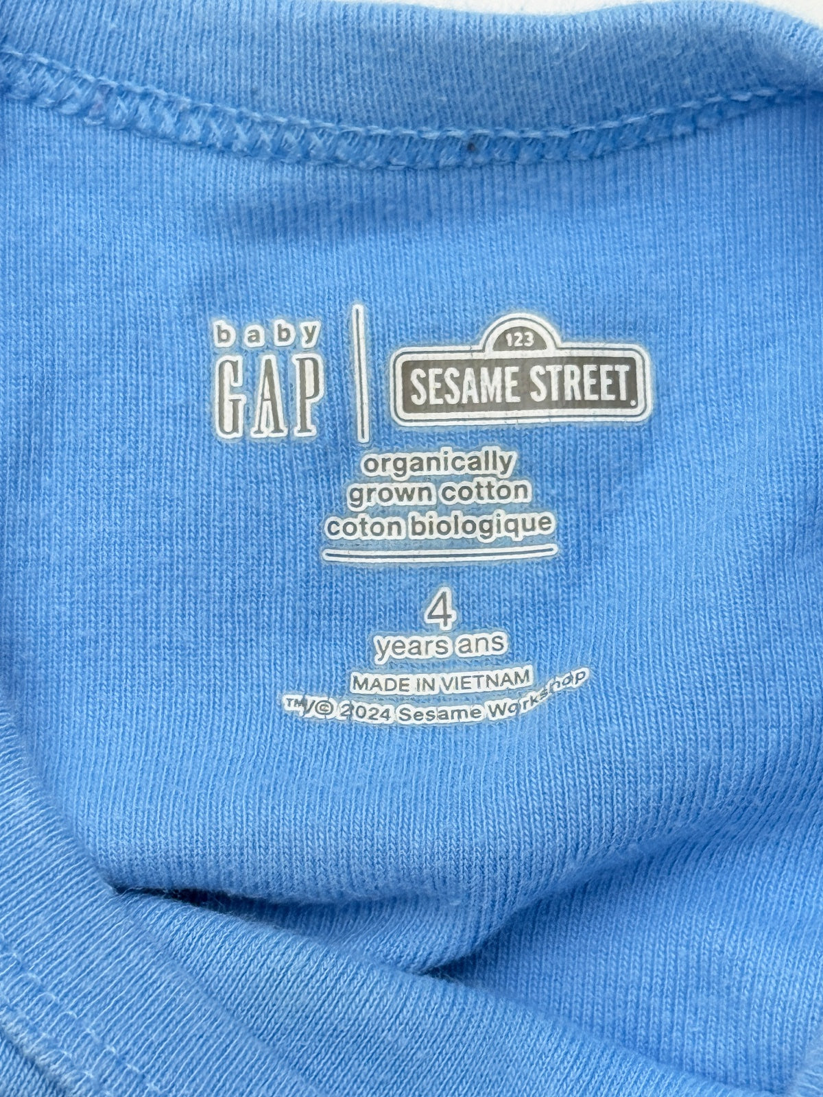 baby Gap Sesame Street Cookie Monster Pajamas 4T
