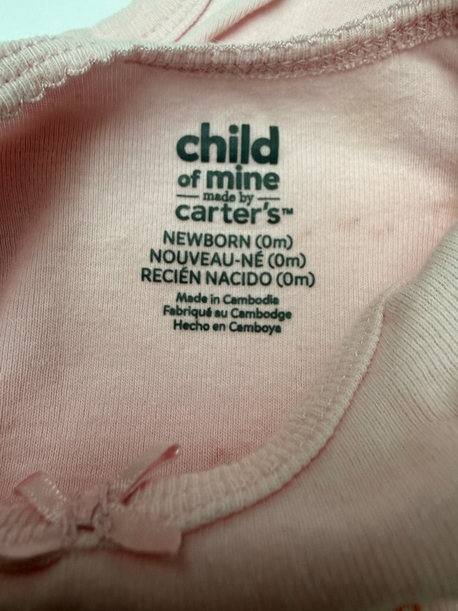 Child of Mine Carter's Pink Bodysuit Newborn
