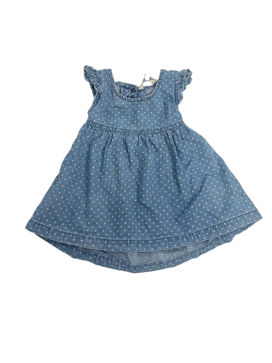 George Baby Denim Polka Dot Dress 3-6M