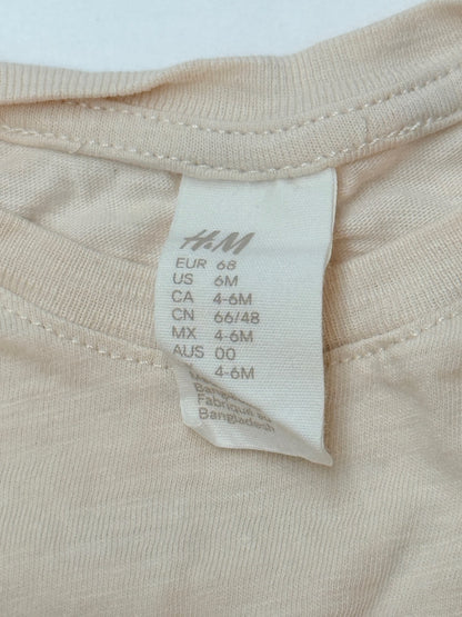 H&M Beige Pocket T-Shirt 4-6M