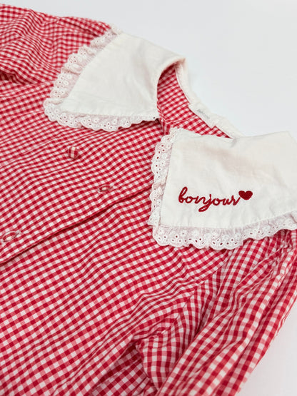 Babyzoo Gingham Bonjour Blouse Size 10