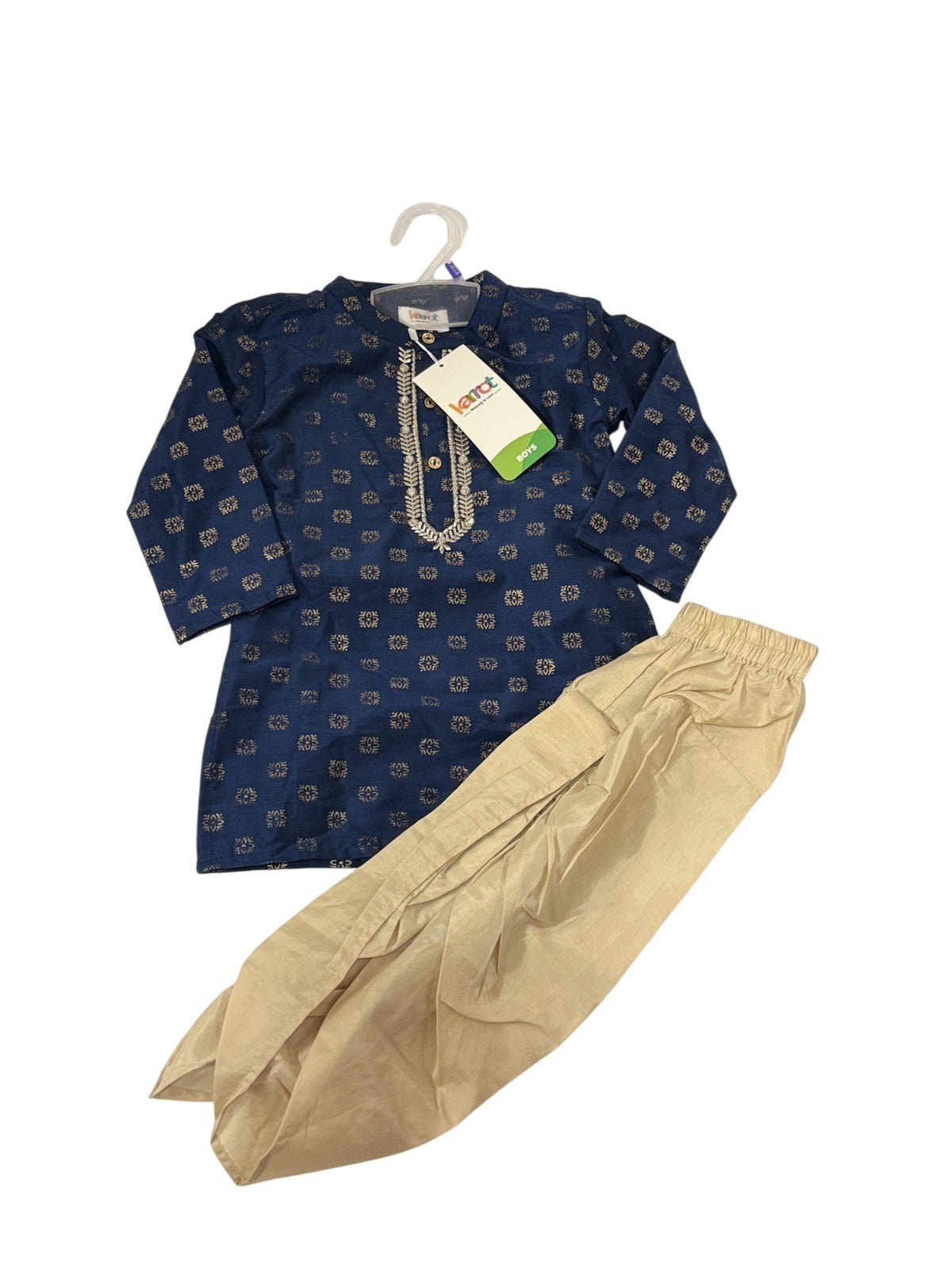 NWT - Karrot Boys Navy Dhoti Kurta Set 18-24M