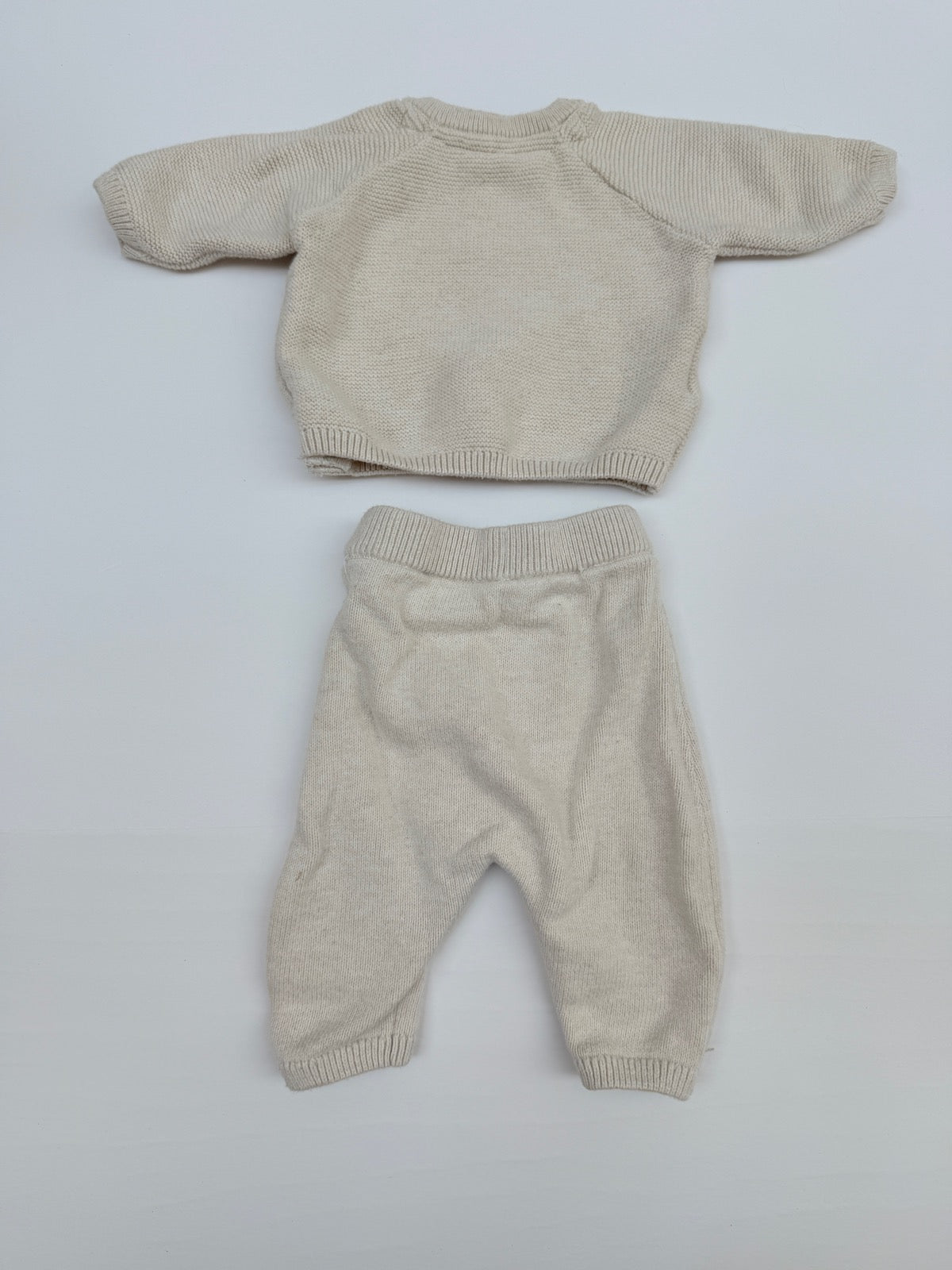H&M Bear Face Knit Sweater Set Newborn
