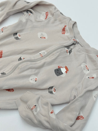 Pekkle Sushi Print Footed Sleeper 24M