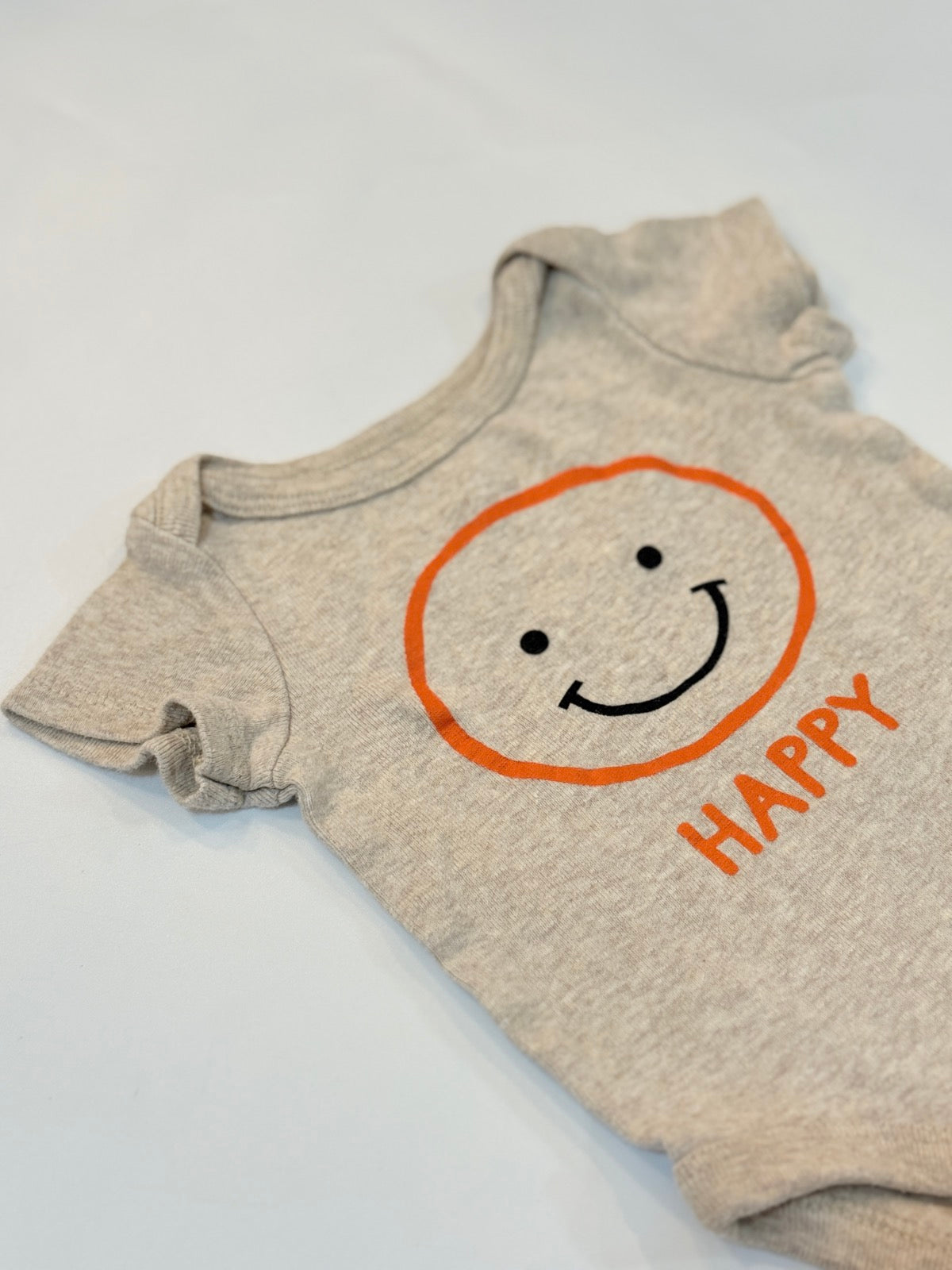 Koala Baby Gray Happy Smiley Bodysuit 0-3m