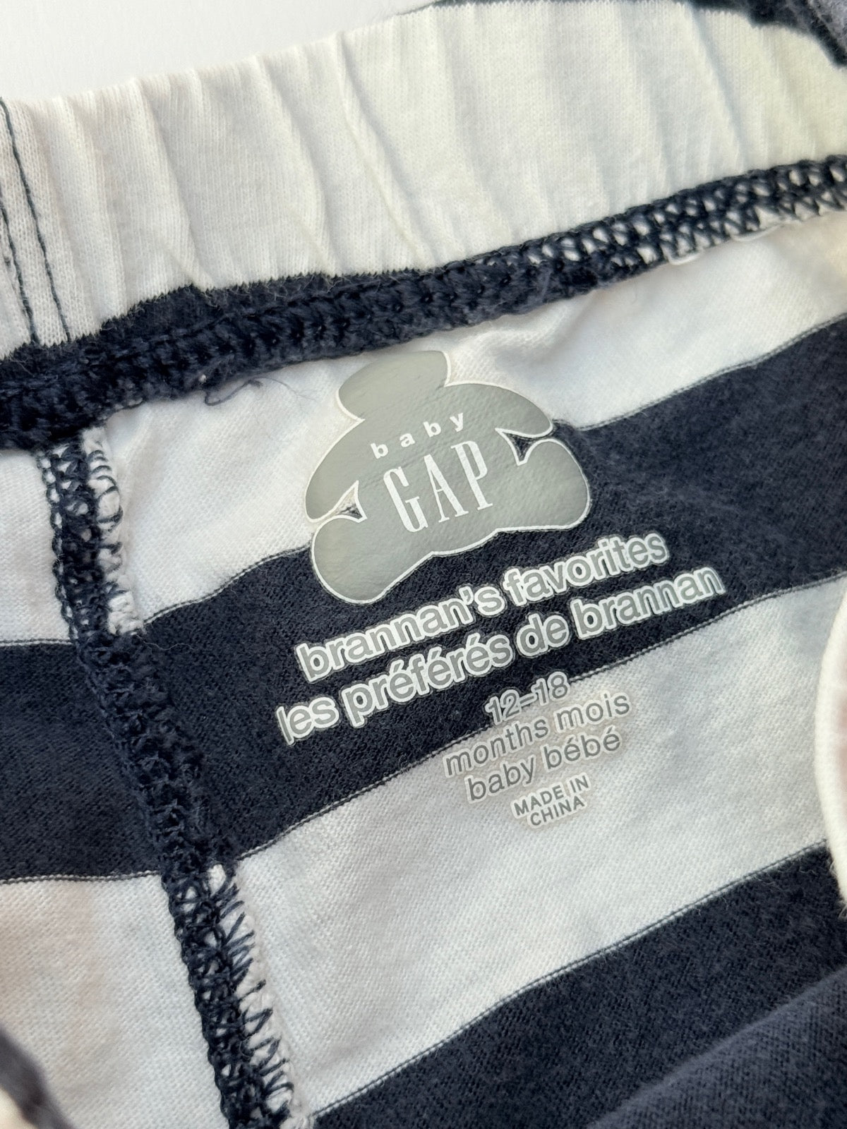 Baby Gap Brannan Striped Jogger Pants 12-18m