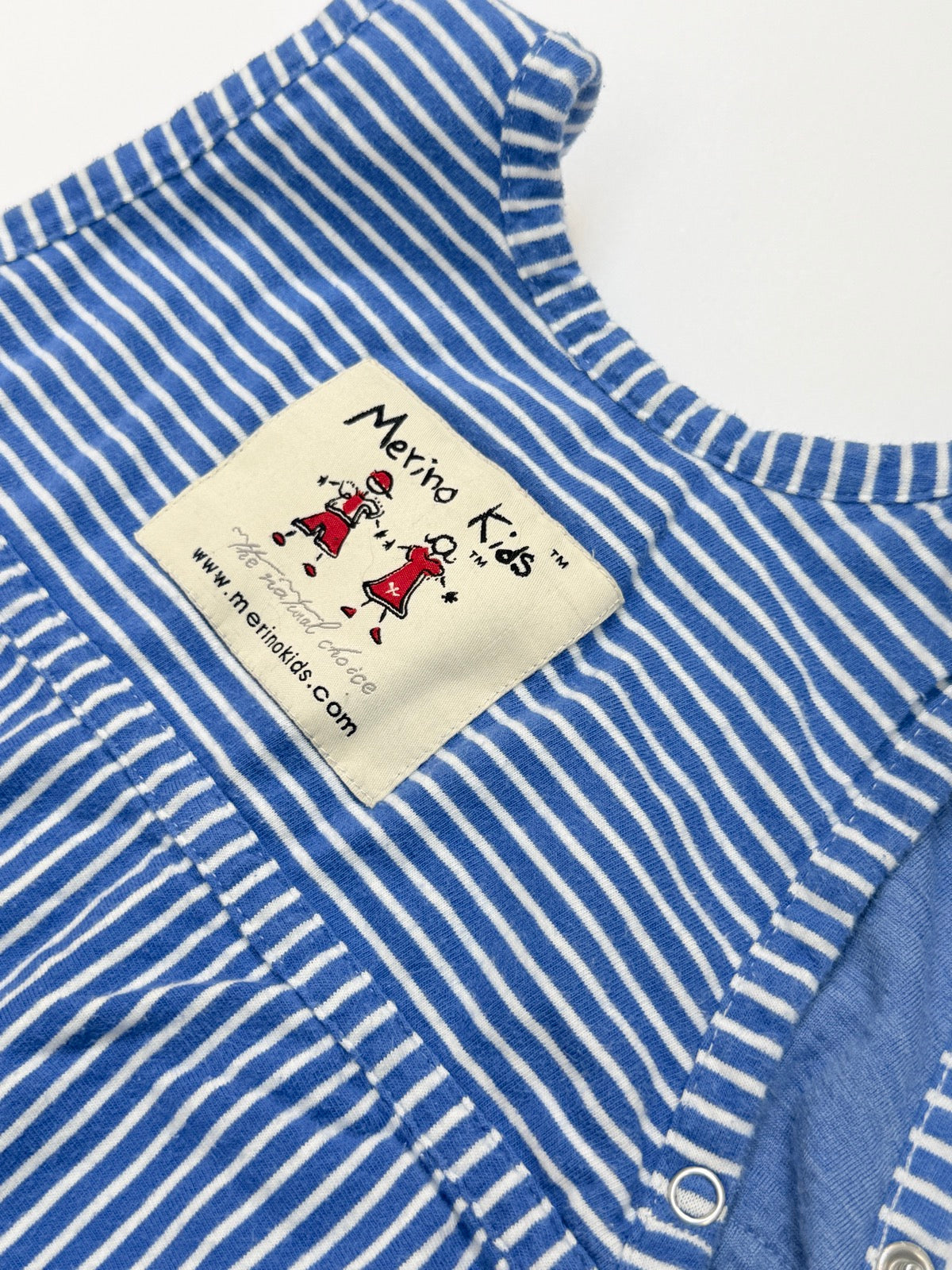 Merino Kids Blue Stripe Sleep Sack Toddler 2-4Y