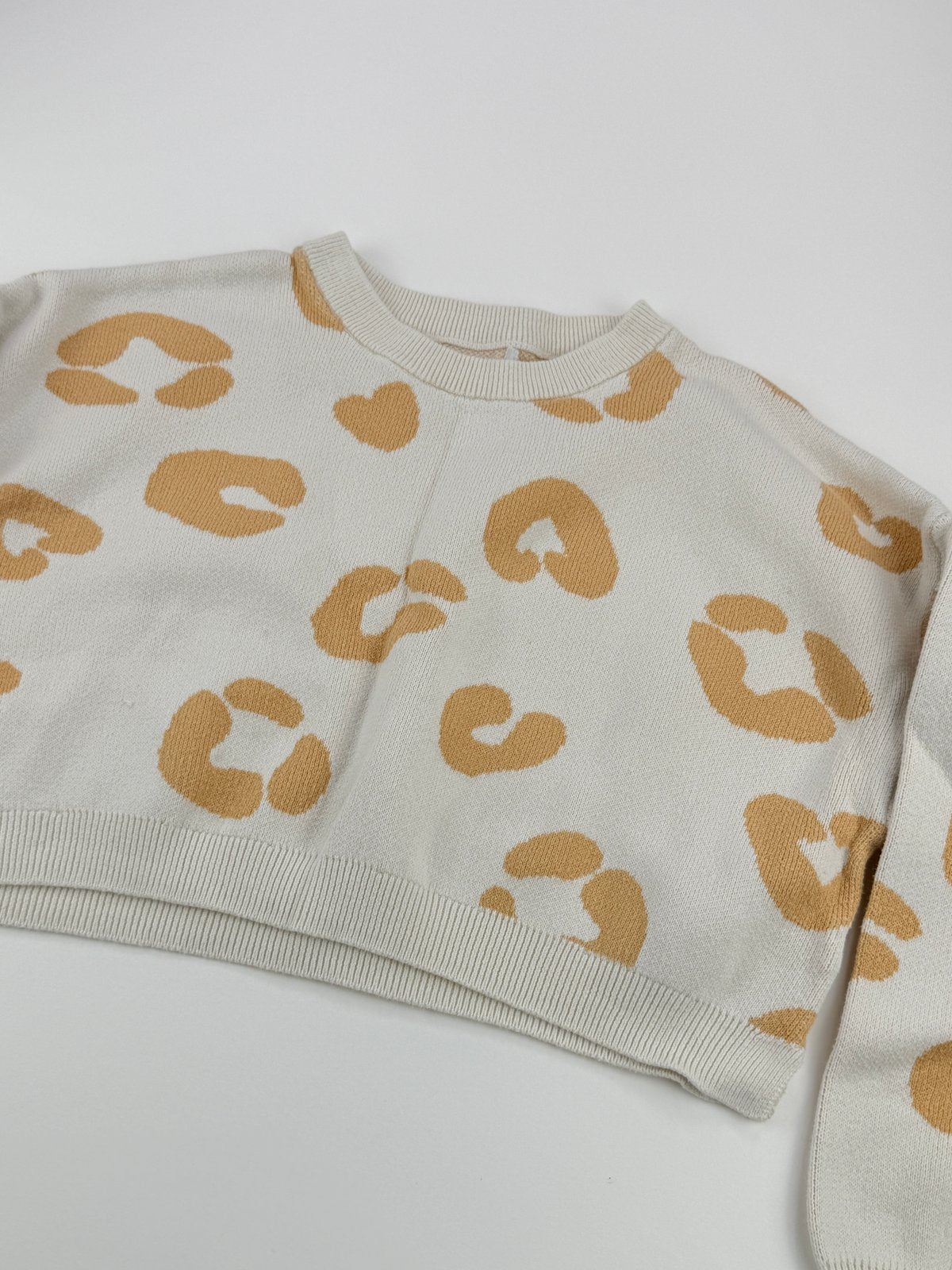 Joe Fresh Leopard Print Cropped Sweater