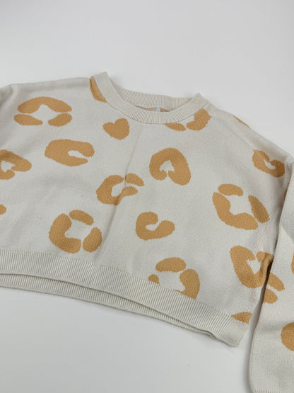 Joe Fresh Leopard Print Cropped Sweater