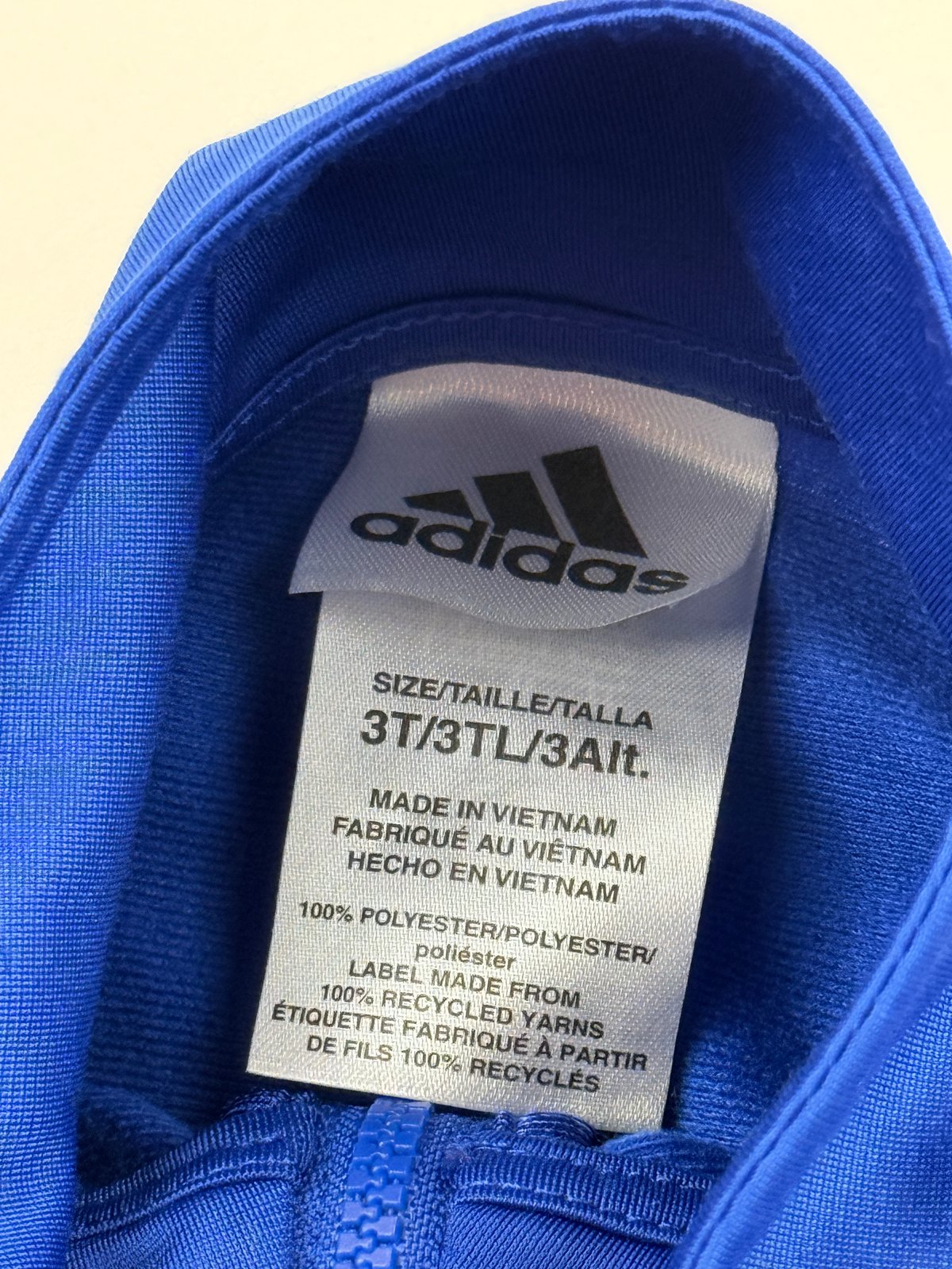 Adidas Blue Colorblock Track Jacket Size 3T