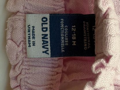 Old Navy Pink Linen Shorts 12-18M