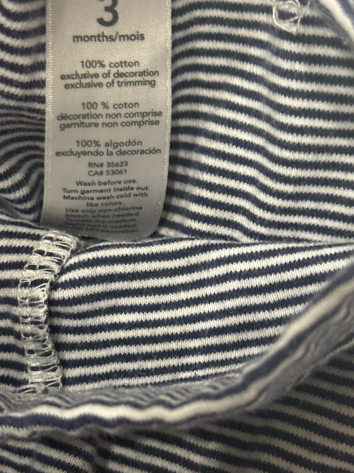 Carter's Striped Leggings Size 3M