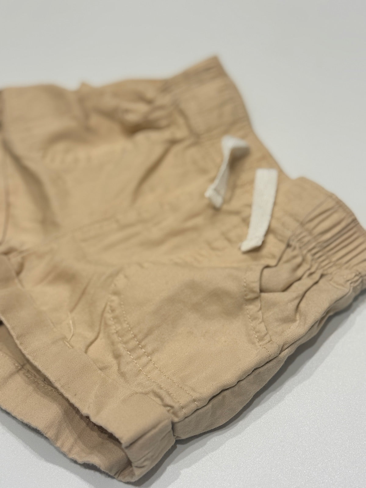 Pekkle Khaki Drawstring Shorts 12M