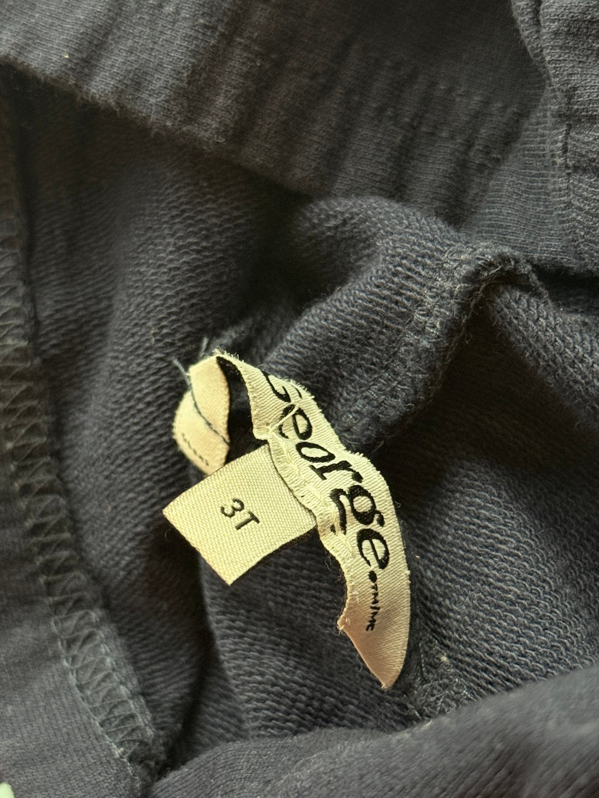 George Navy Love Hoodie Ruffle 3T