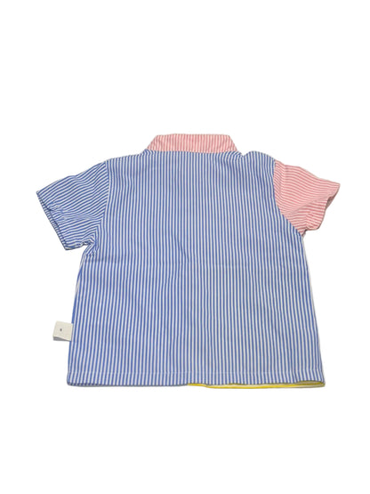 Button Shirt Shein Colorblock Stripe 12-18M