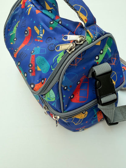 Kids Insulated Lunch Bag Car Print