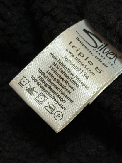Silver Jeans Co. Black Corduroy Sherpa Jacket Size 4