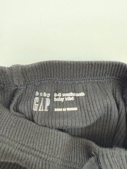 Baby Gap Ribbed Black Joggers 3-6 Months