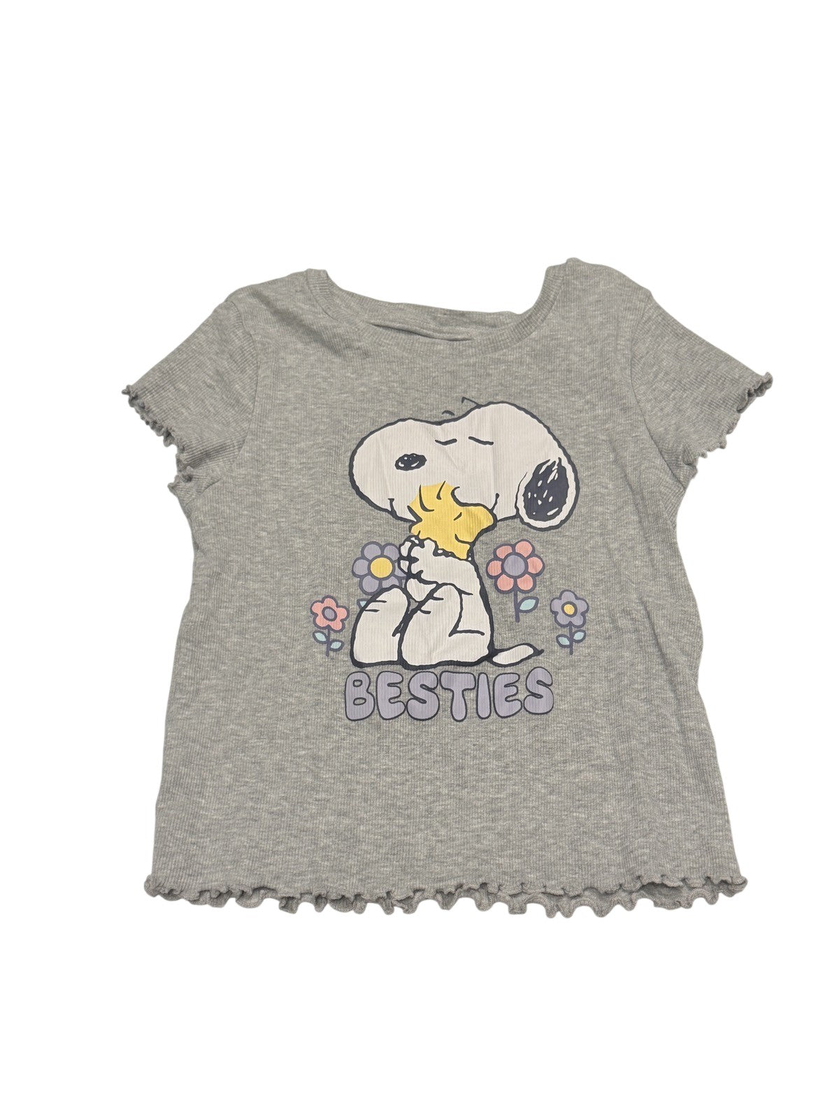 Peanuts Snoopy Besties Gray T-Shirt Size 7-8