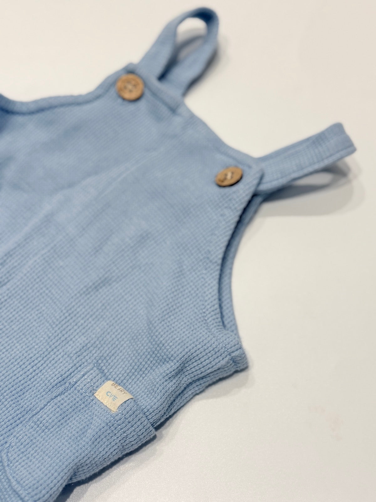 Rabbit + Bear Organic Waffle Knit Overalls 3-6M
