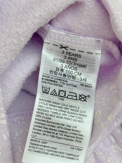 Baby Gap Lavender Floral Sweater Dress 3T