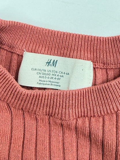 H&M Pink Ribbed Sweater Size 5T/6