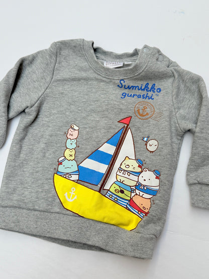 Sumikko Gurashi Sailboat Sweatshirt Size 2T