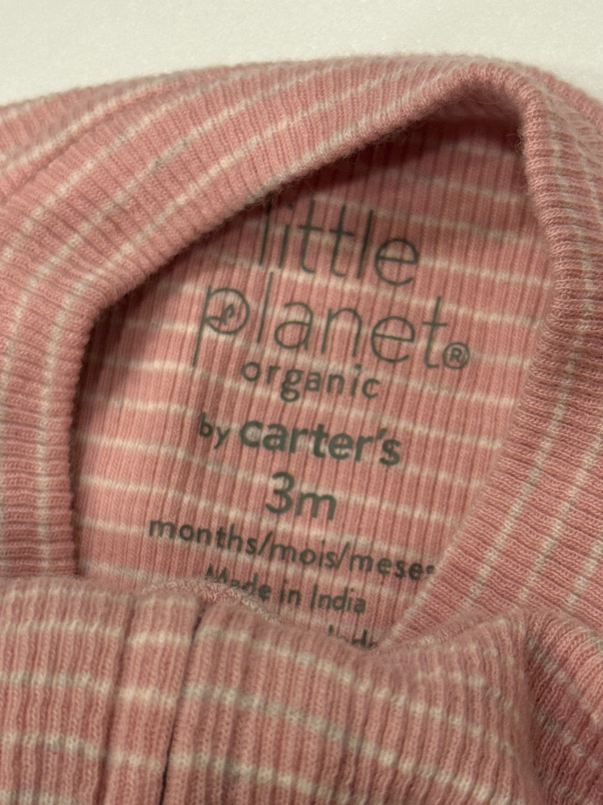 Little Planet Organic Pink Striped Sleeper 3M