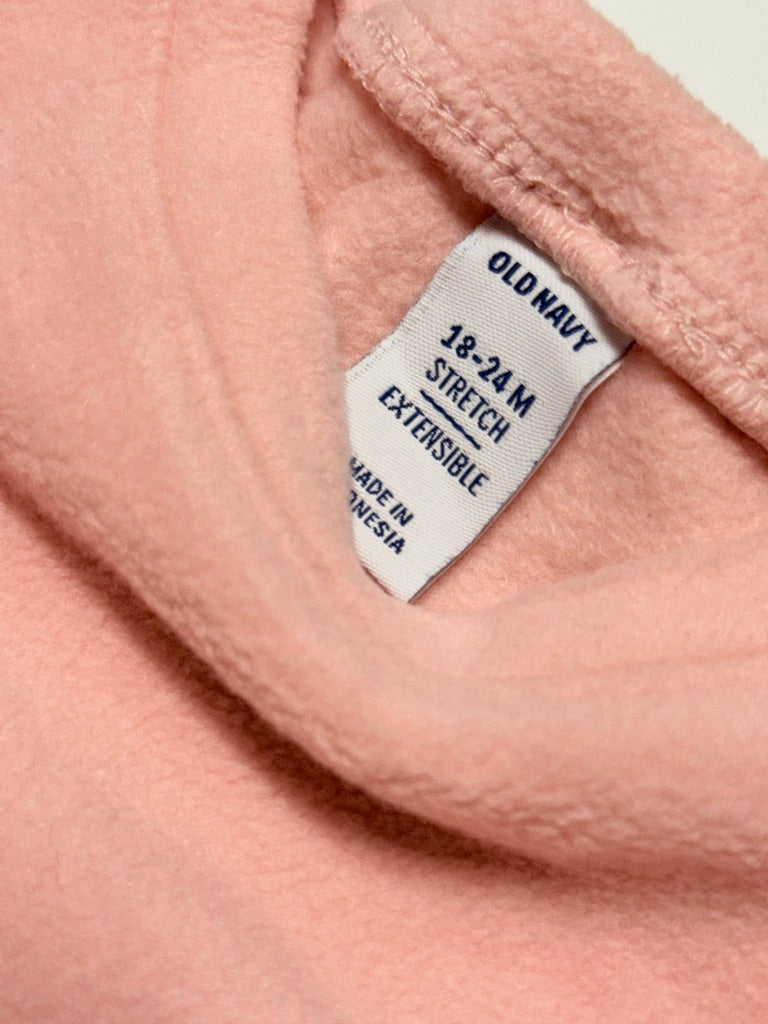 Old Navy Fleece Pink Dress 18-24