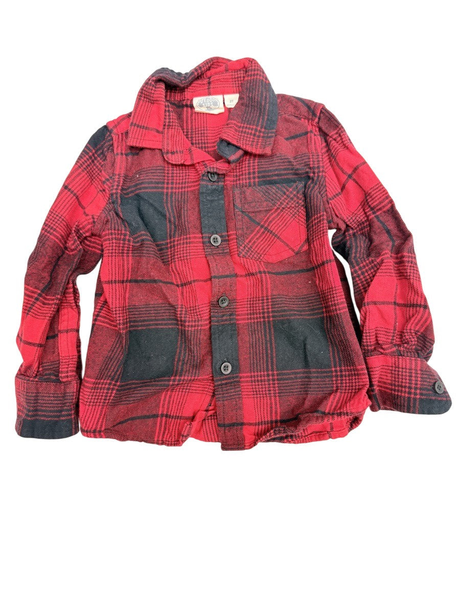 Outdoor Kids Plaid Flannel Shirt Size 2T