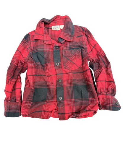 Outdoor Kids Plaid Flannel Shirt Size 2T