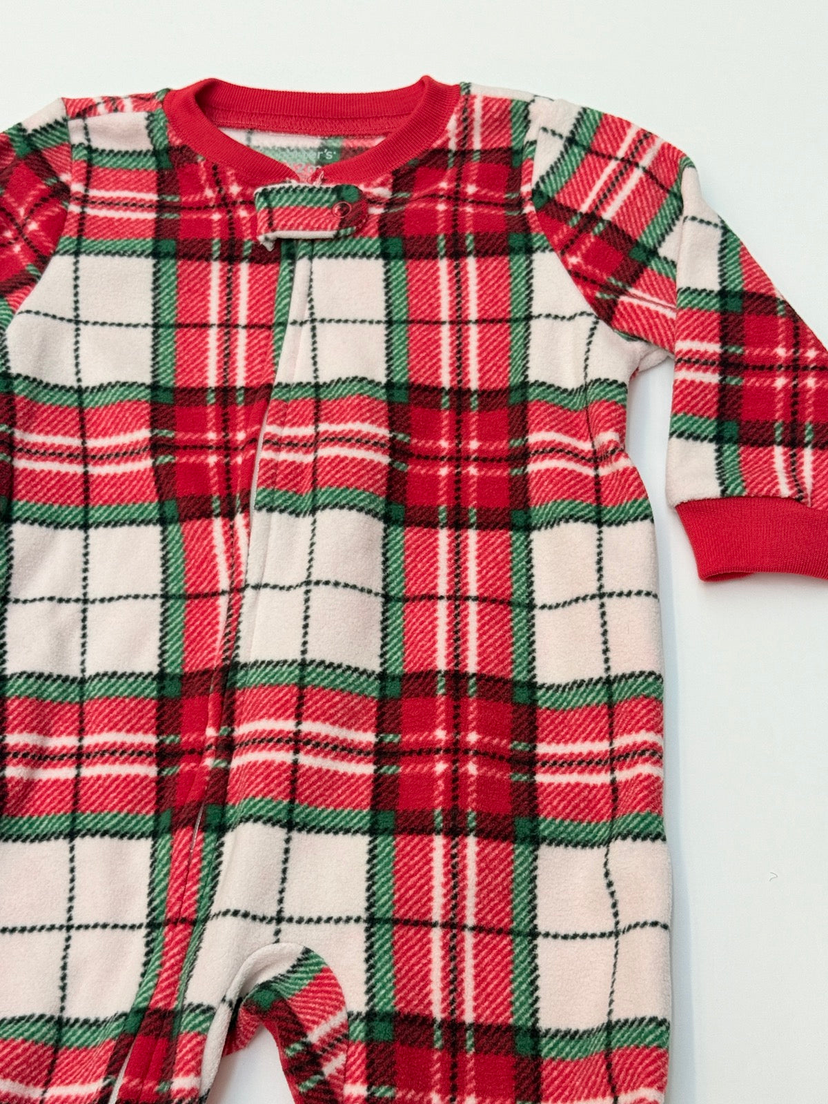 Carter's Plaid Fleece Footed Sleeper 12M