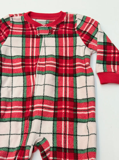 Carter's Plaid Fleece Footed Sleeper 12M
