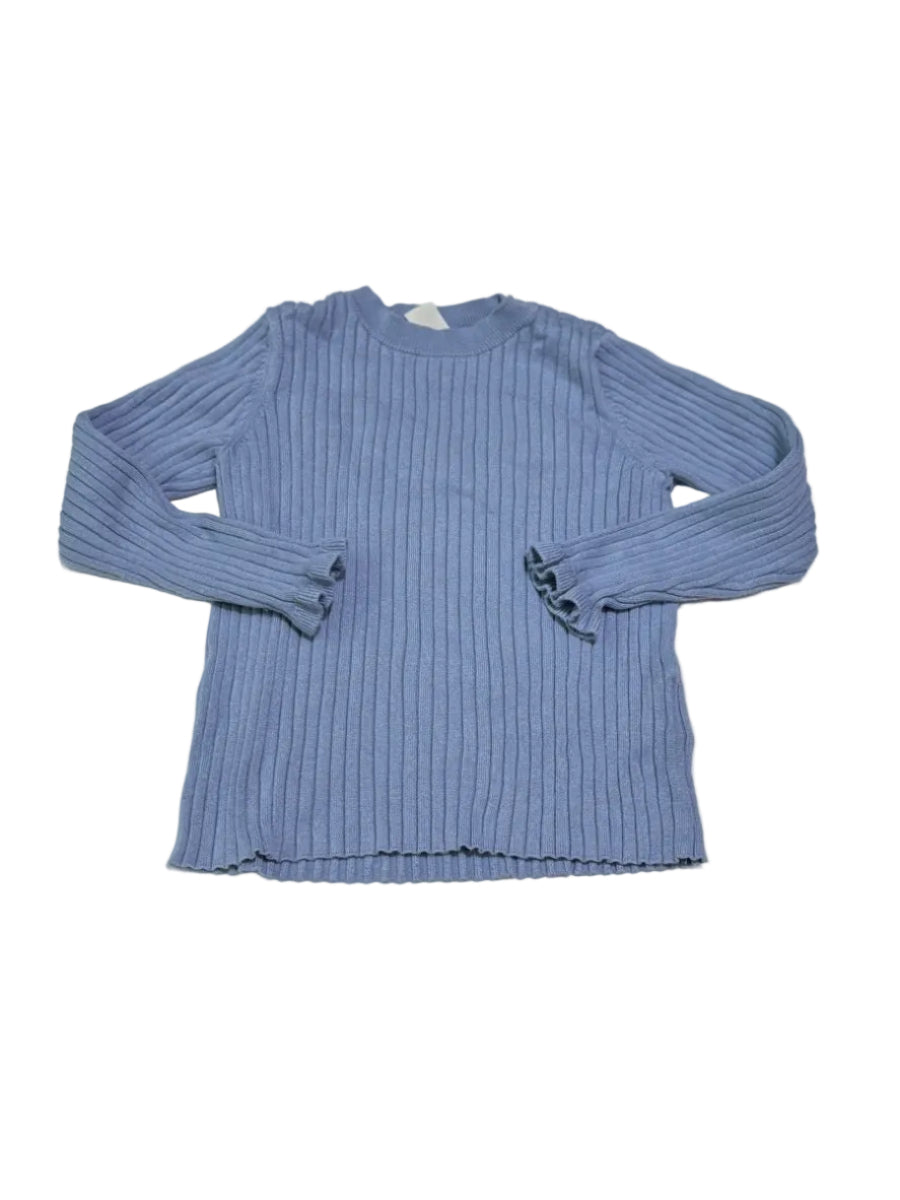 H&M Blue Ribbed Knit Top 4T