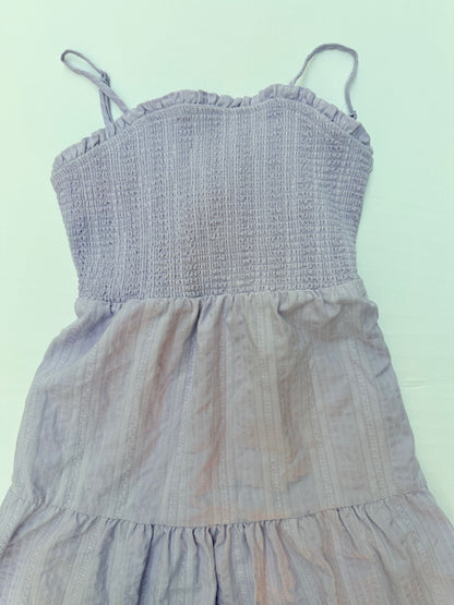 Art Class Lavender Striped Tiered Maxi Dress 6/7