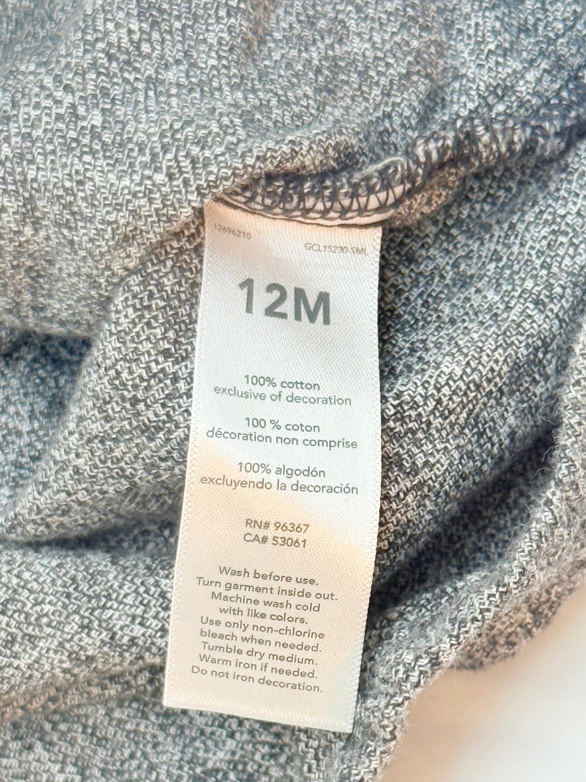 Baby B'gosh Gray Heathered Button Shirt 12M