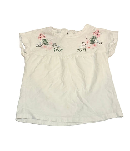 Zara Baby Girl White Floral Top 2-3Y