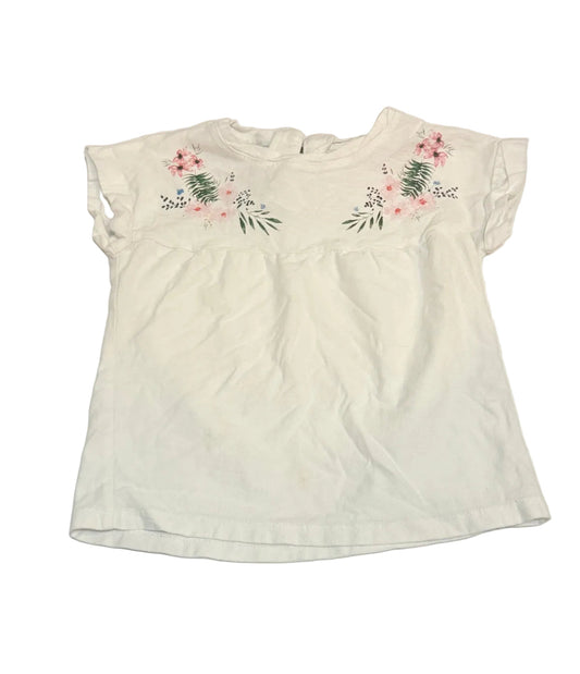 Zara Baby Girl White Floral Top 2-3Y