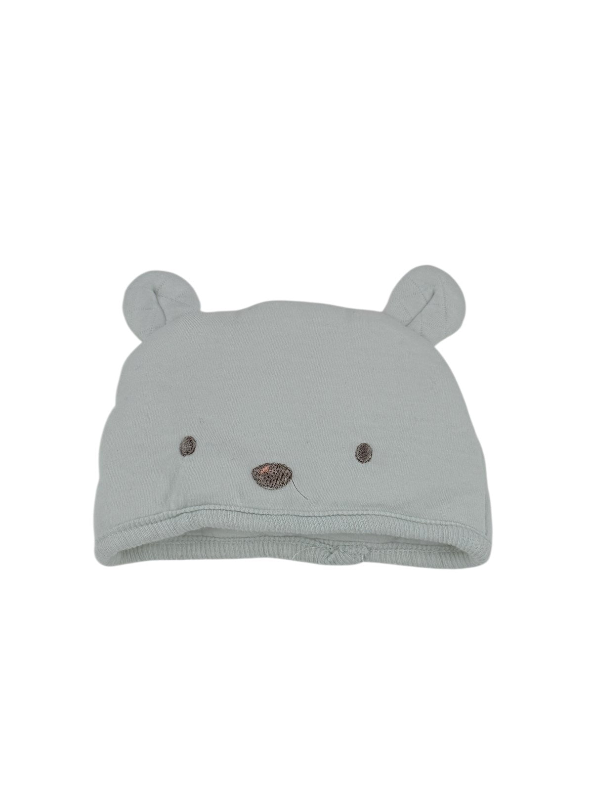 Pale Blue Bear Ears Baby Hat 0-3M