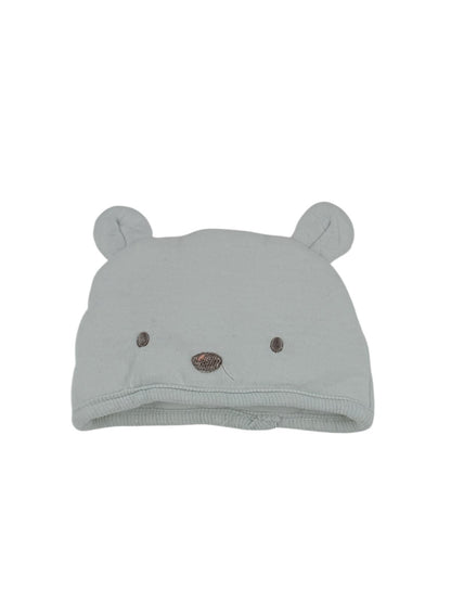 Pale Blue Bear Ears Baby Hat 0-3M