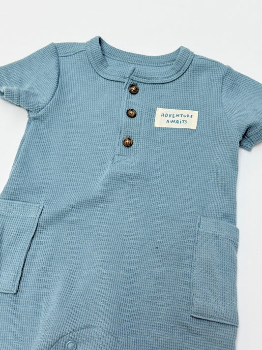 Carter's Child of Mine Waffle Knit Romper 0-3M